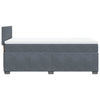 Stella Homewares Box Spring Bed with Mattress Dark Grey King Single Fabric