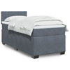 Stella Homewares Box Spring Bed with Mattress Dark Grey King Single Fabric