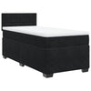 Stella Homewares Box Spring Bed with Mattress Black King Single Fabric