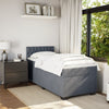 Stella Homewares Box Spring Bed with Mattress Dark Grey King Single Fabric