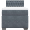 Stella Homewares Box Spring Bed with Mattress Dark Grey King Single Fabric