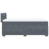 Stella Homewares Box Spring Bed with Mattress Dark Grey King Single Fabric