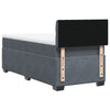 Stella Homewares Box Spring Bed with Mattress Dark Grey King Single Fabric