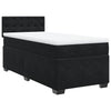 Stella Homewares Box Spring Bed with Mattress Black King Single Fabric