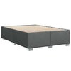Stella Homewares Box Spring Bed with Mattress Dark Grey Double Fabric