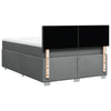 Stella Homewares Box Spring Bed with Mattress Dark Grey Double Fabric