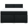 Stella Homewares Box Spring Bed with Mattress Black Double Fabric