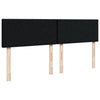 Stella Homewares Box Spring Bed with Mattress Black Double Fabric