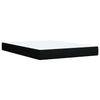 Stella Homewares Box Spring Bed with Mattress Black Double Fabric
