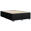 Stella Homewares Box Spring Bed with Mattress Black Double Fabric