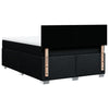 Stella Homewares Box Spring Bed with Mattress Black Double Fabric