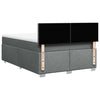 Stella Homewares Box Spring Bed with Mattress Dark Grey Queen Fabric