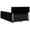 Stella Homewares Box Spring Bed with Mattress Black Queen Fabric