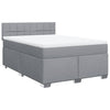 Stella Homewares Box Spring Bed with Mattress Dark Grey Queen Fabric