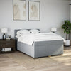 Stella Homewares Box Spring Bed with Mattress Dark Grey Queen Fabric