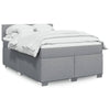 Stella Homewares Box Spring Bed with Mattress Dark Grey Queen Fabric