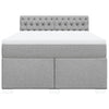 Stella Homewares Box Spring Bed with Mattress Dark Grey Queen Fabric