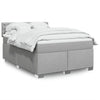 Stella Homewares Box Spring Bed with Mattress Dark Grey Queen Fabric