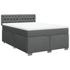 Stella Homewares Box Spring Bed with Mattress Black Queen Fabric