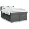 Stella Homewares Box Spring Bed with Mattress Black Queen Fabric
