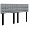Stella Homewares Box Spring Bed with Mattress Dark Grey Queen Fabric