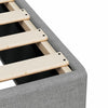 Stella Homewares Box Spring Bed with Mattress Dark Grey Queen Fabric