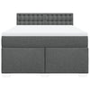 Stella Homewares Box Spring Bed with Mattress Black Queen Fabric