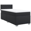 Stella Homewares Box Spring Bed with Mattress Black King Single Faux Leather