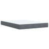 Stella Homewares Box Spring Bed with Mattress Dark Grey Double Velvet