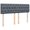 Stella Homewares Box Spring Bed with Mattress Dark Grey Double Velvet