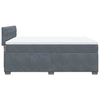 Stella Homewares Box Spring Bed with Mattress Dark Grey Double Velvet