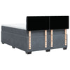 Stella Homewares Box Spring Bed with Mattress Dark Grey Double Velvet