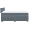 Stella Homewares Box Spring Bed with Mattress Dark Grey Double Velvet