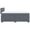 Stella Homewares Box Spring Bed with Mattress Dark Grey Queen Velvet