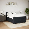 Stella Homewares Box Spring Bed with Mattress Black Queen Velvet