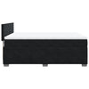 Stella Homewares Box Spring Bed with Mattress Black Queen Velvet