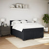 Stella Homewares Box Spring Bed with Mattress Black Queen Velvet