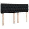 Stella Homewares Box Spring Bed with Mattress Black Queen Velvet