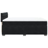 Stella Homewares Box Spring Bed with Mattress Black Queen Velvet