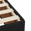 Stella Homewares Box Spring Bed with Mattress Black Queen Velvet