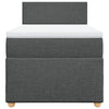 Stella Homewares Box Spring Bed with Mattress Dark Grey King Single Fabric