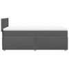 Stella Homewares Box Spring Bed with Mattress Dark Grey King Single Fabric
