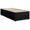 Stella Homewares Box Spring Bed with Mattress Black King Single Fabric