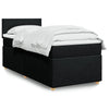 Stella Homewares Box Spring Bed with Mattress Black King Single Fabric