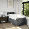 Stella Homewares Box Spring Bed with Mattress Dark Grey King Single Fabric