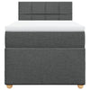 Stella Homewares Box Spring Bed with Mattress Dark Grey King Single Fabric