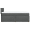 Stella Homewares Box Spring Bed with Mattress Dark Grey King Single Fabric