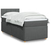 Stella Homewares Box Spring Bed with Mattress Dark Grey King Single Fabric