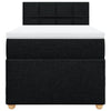 Stella Homewares Box Spring Bed with Mattress Black King Single Fabric