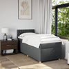 Stella Homewares Box Spring Bed with Mattress Dark Grey King Single Fabric